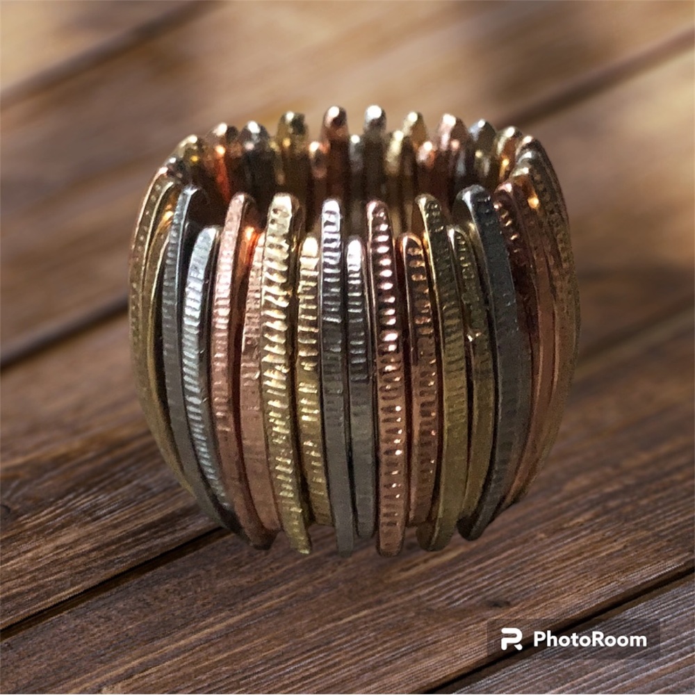 Vibrant Tri Colored Stretch Ring